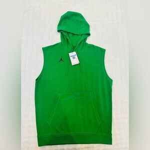 Jordan Green Sleeveless Hoodie Sweatshirt
